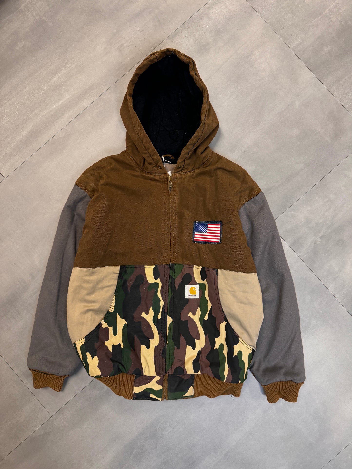 REWORKED CARHARTT MILITARY ACTIVE JACKET - MEDIUM