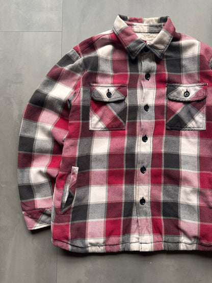 VINTAGE SHERPA LINED FLANNEL JACKET - L