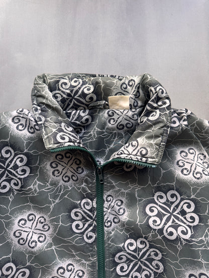 VINTAGE PRINT FLEECE LINED JACKET - XL