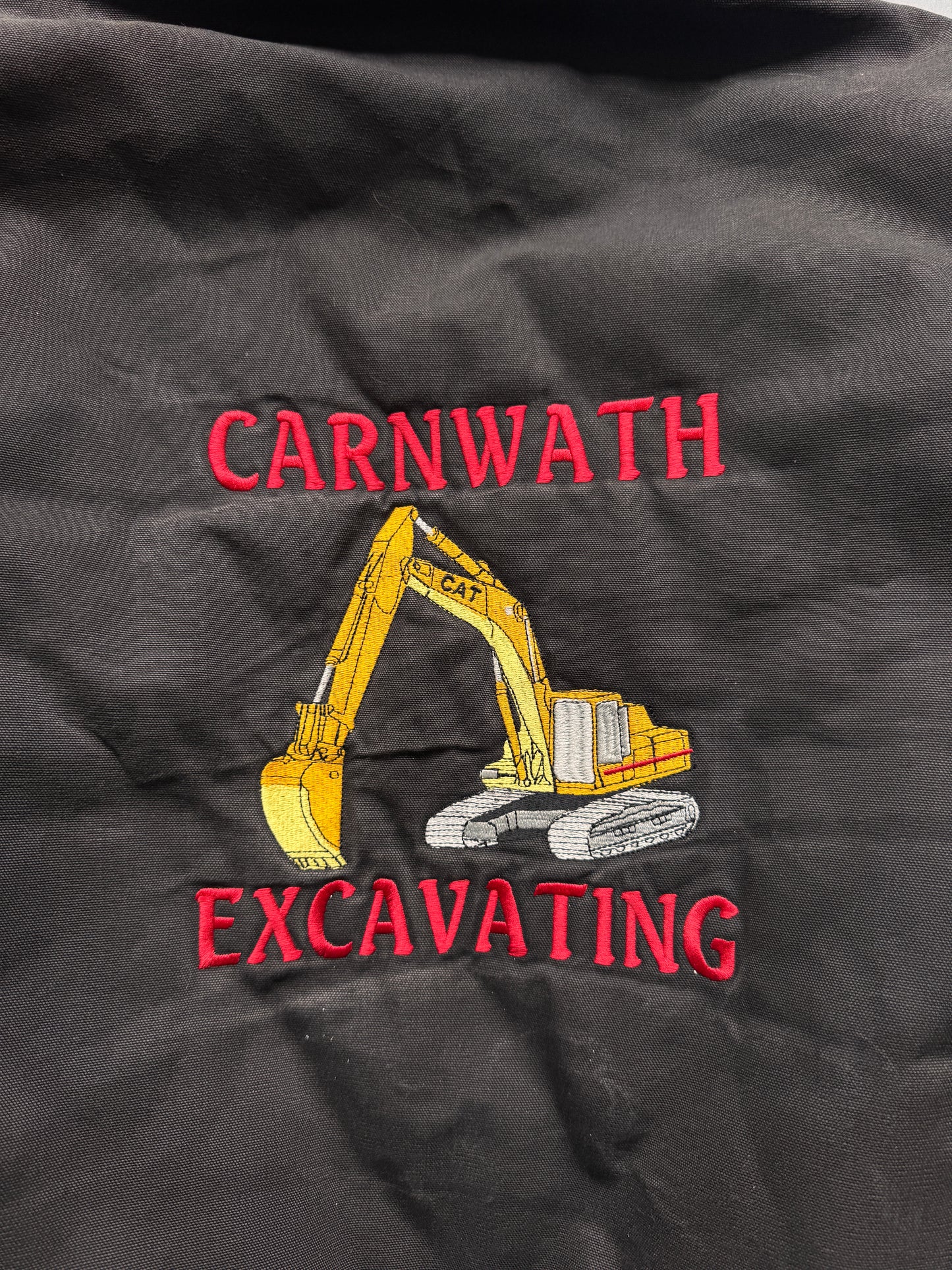 VINTAGE CARHARTT CARNWATH EXCAVATING FADED GREY ACTIVE JACKET - XL