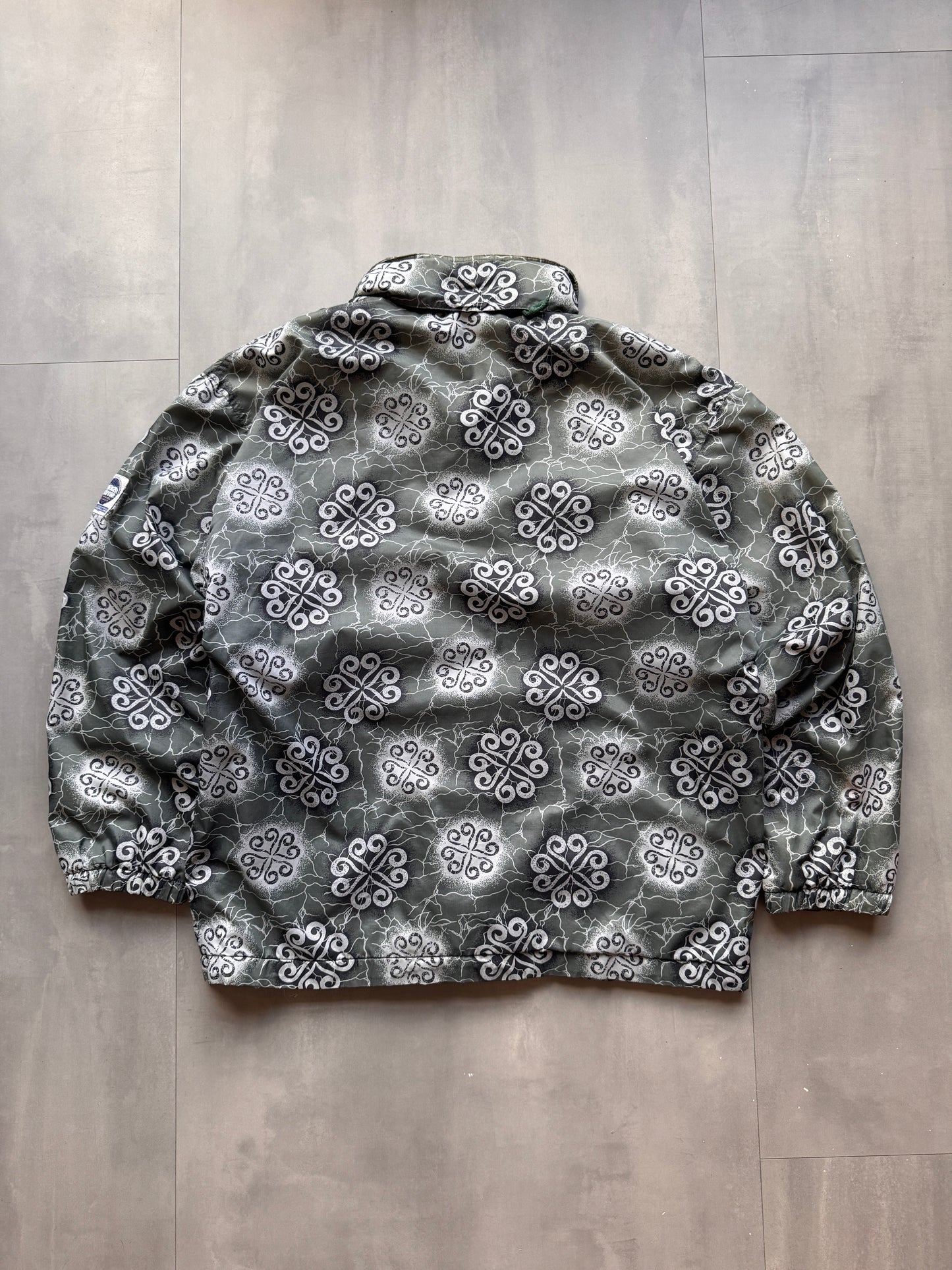 VINTAGE PRINT FLEECE LINED JACKET - XL