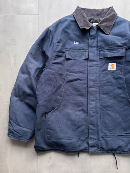 VINTAGE CARHARTT NAVY ARCTIC JACKET - XL