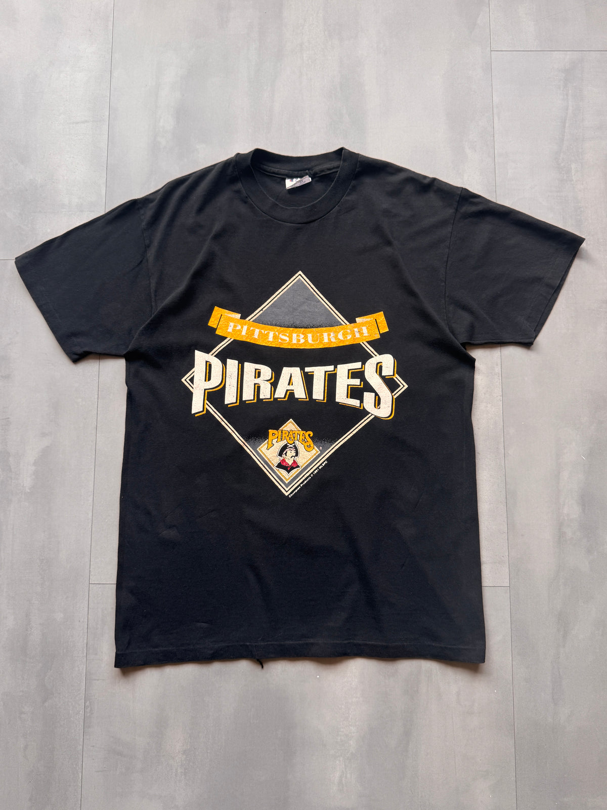 VINTAGE CHAMPION MLB PITTSBURGH PIRATES '91 BLACK TEE - M