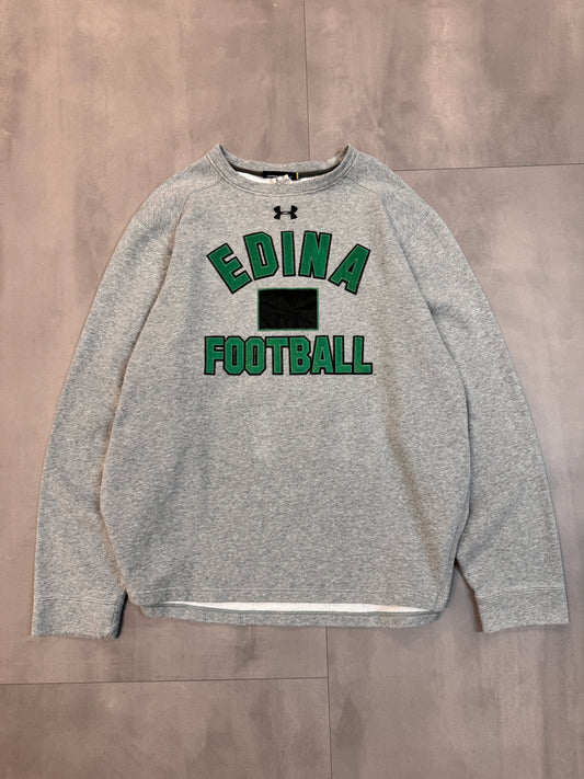 UNDERARMOUR EDINA FOOTBAL GREY SWEATER - XXLARGE