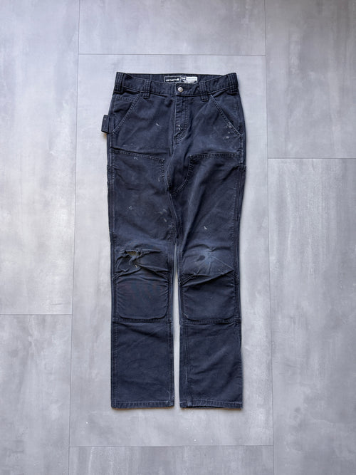 VINTAGE CARHARTT BLACK DOUBLE KNEE CARPENTER PANTS - 32