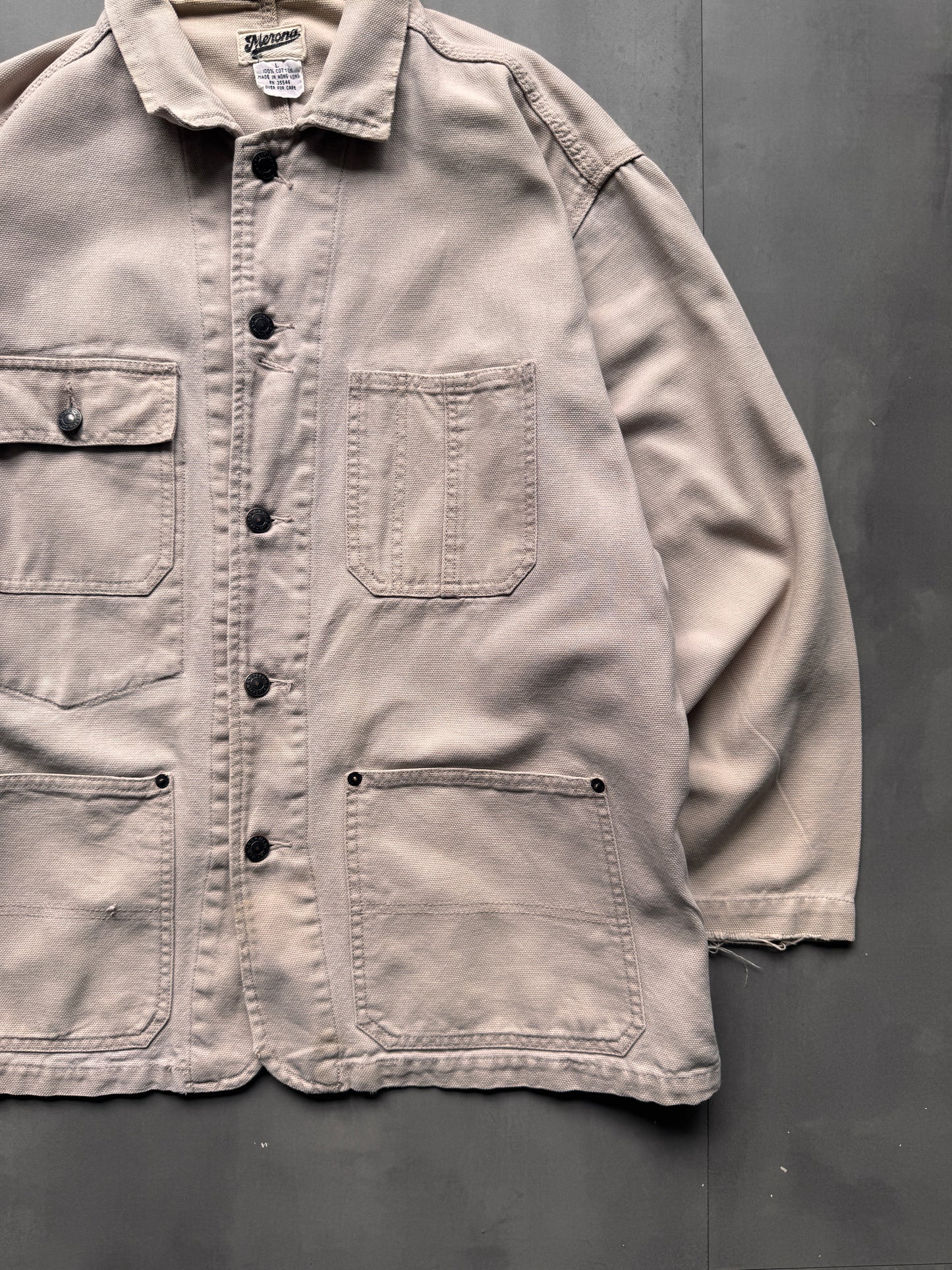 VINTAGE BEIGE WORKWEAR SHIRT - L