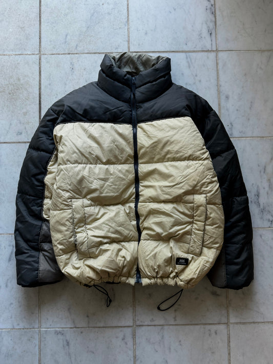 HELLY HANSEN BEIGE/GREY PUFFER JACKET - MEDIUM