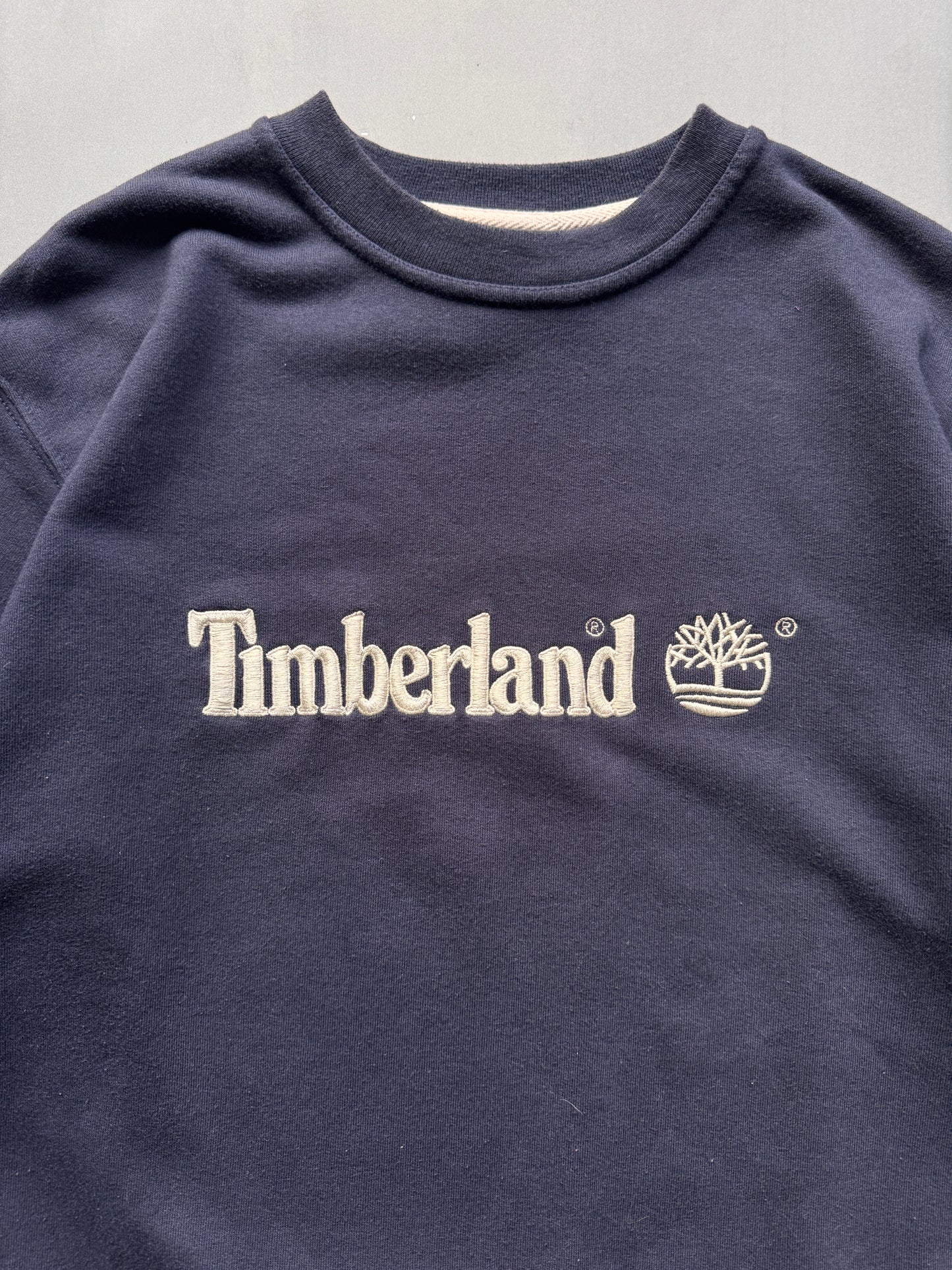 VINTAGE TIMBERLAND NAVY SWEATER - S