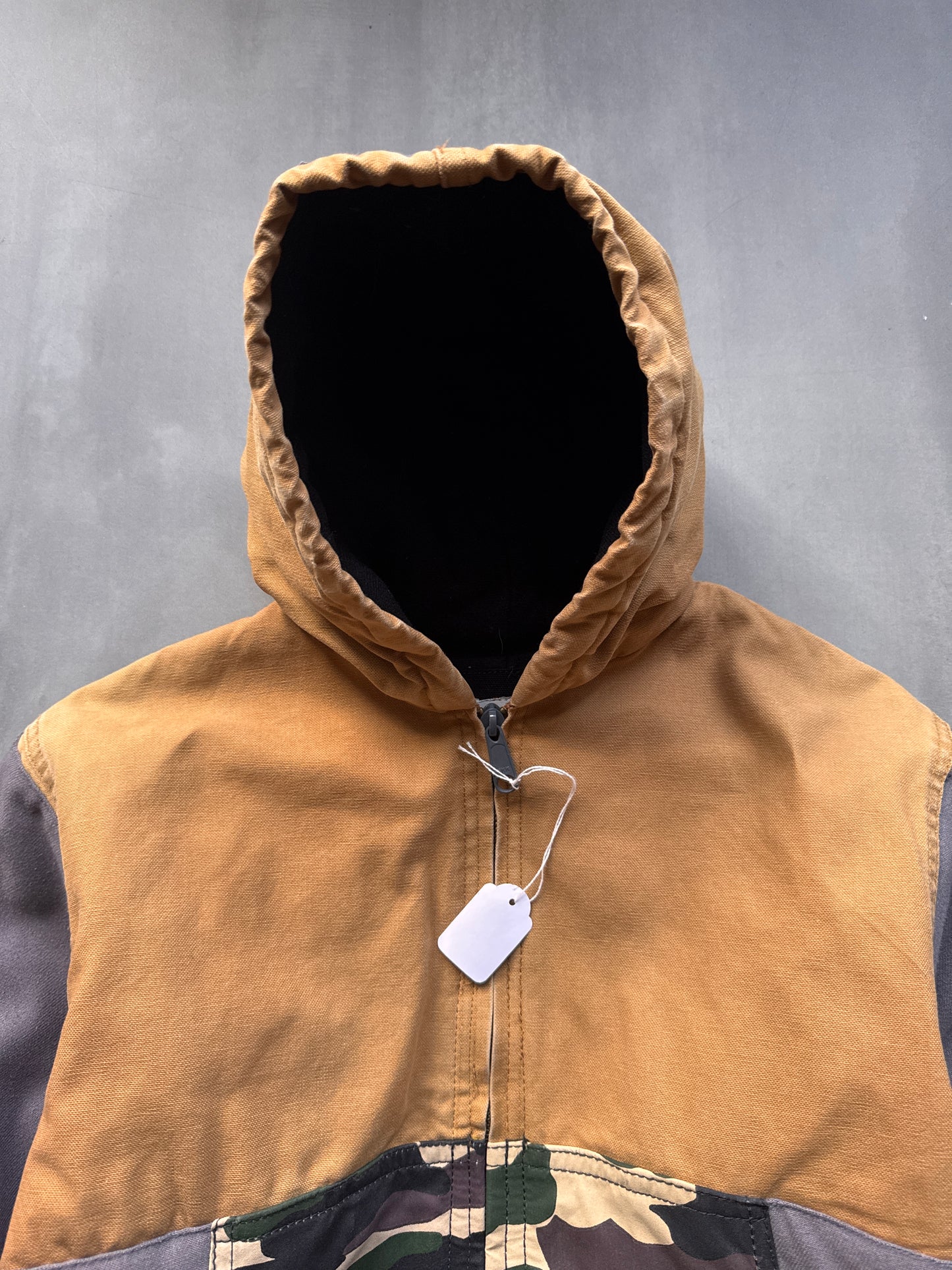 VINTAGE CARHARTT REWORKED CAMO PATTERN ACTIVE JACKET - XS