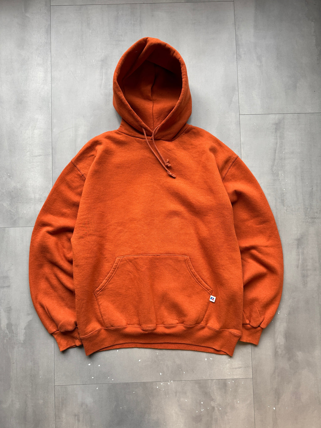 VINTAGE RUSSELL ATHLETICS ORANGE HOODIE - L