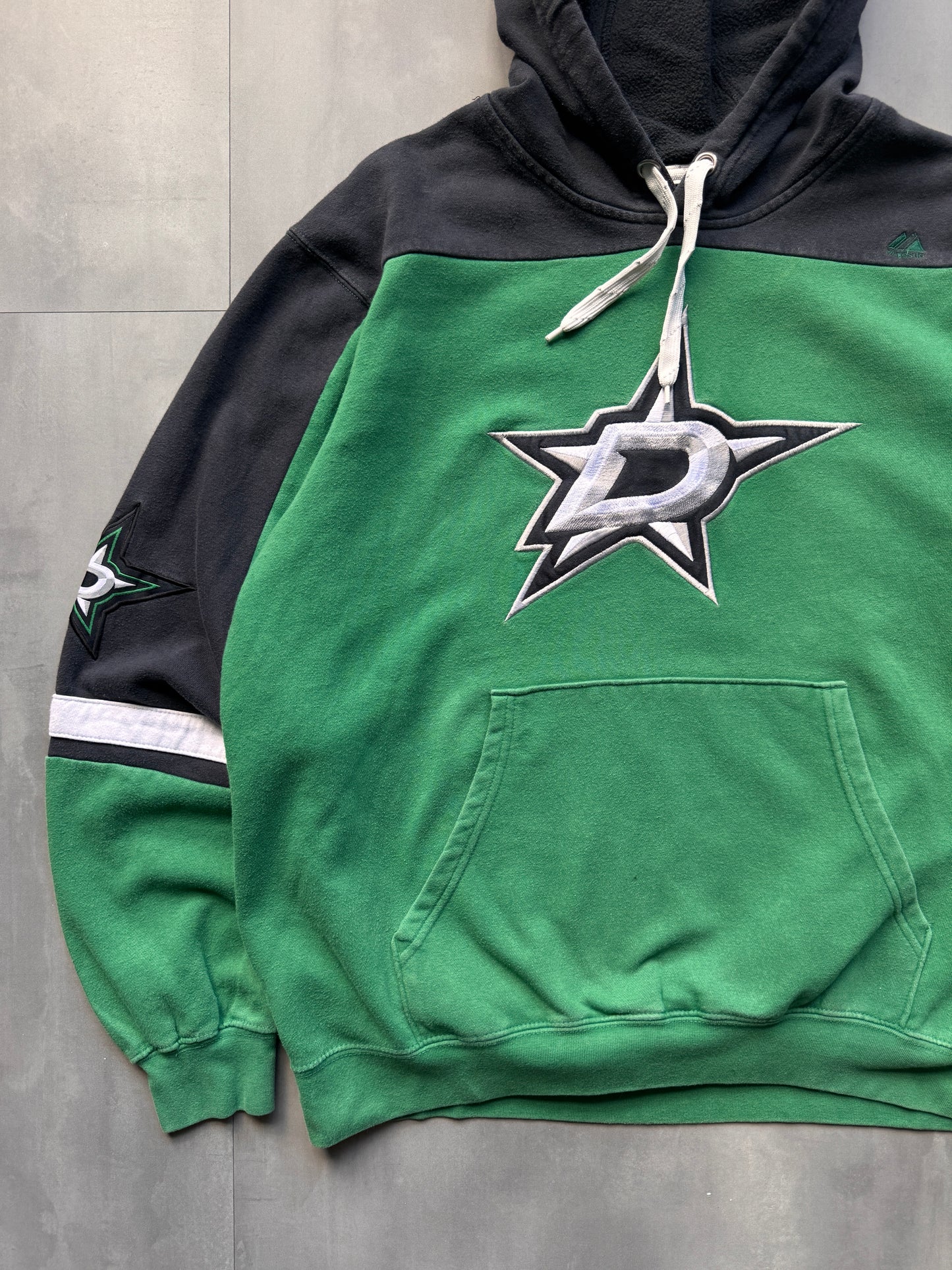 VINTAGE NHL DALLAS STARS GREEN HOODIE - L