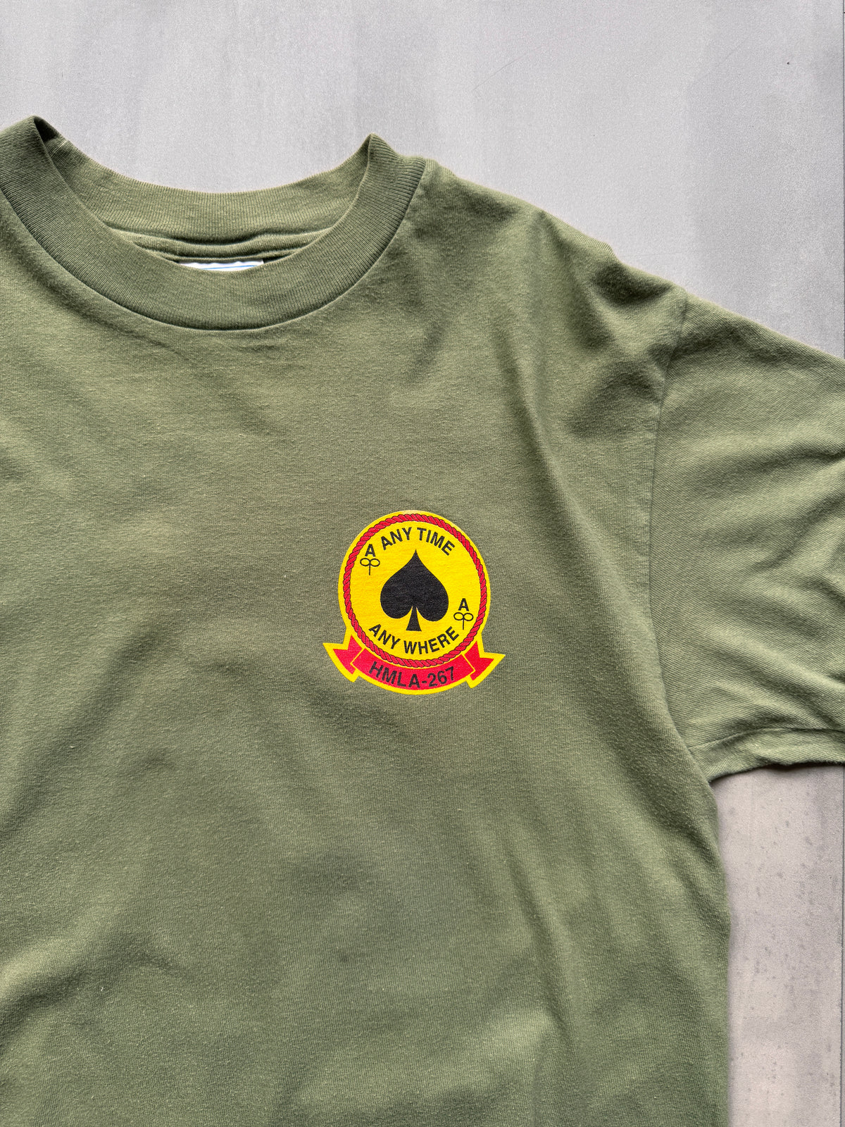 VINTAGE MARINES GREEN TEE - M