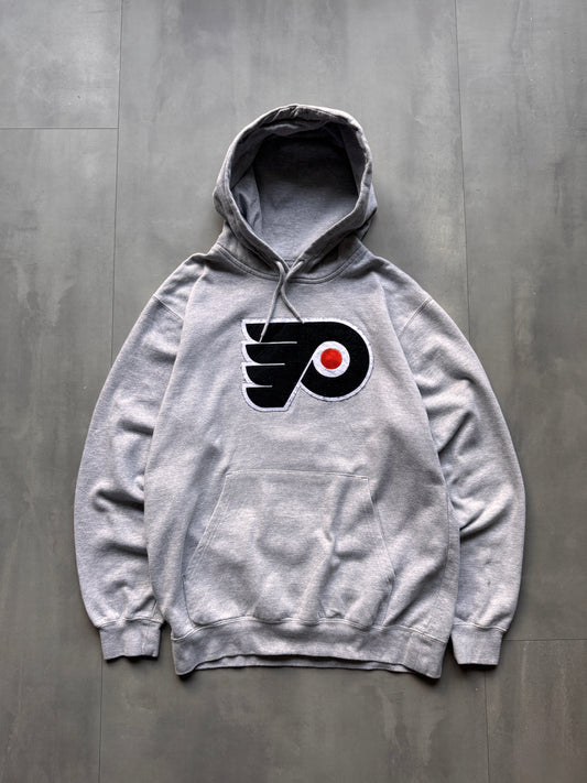 VINTAGE MAJESTIC NHL PHILADELPHIA FLYERS GREY HOODIE - M