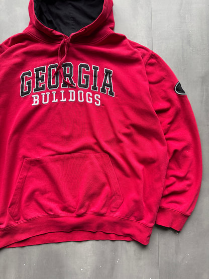 VINTAGE GEORGIA BULLDOGS RED HOODIE - XL