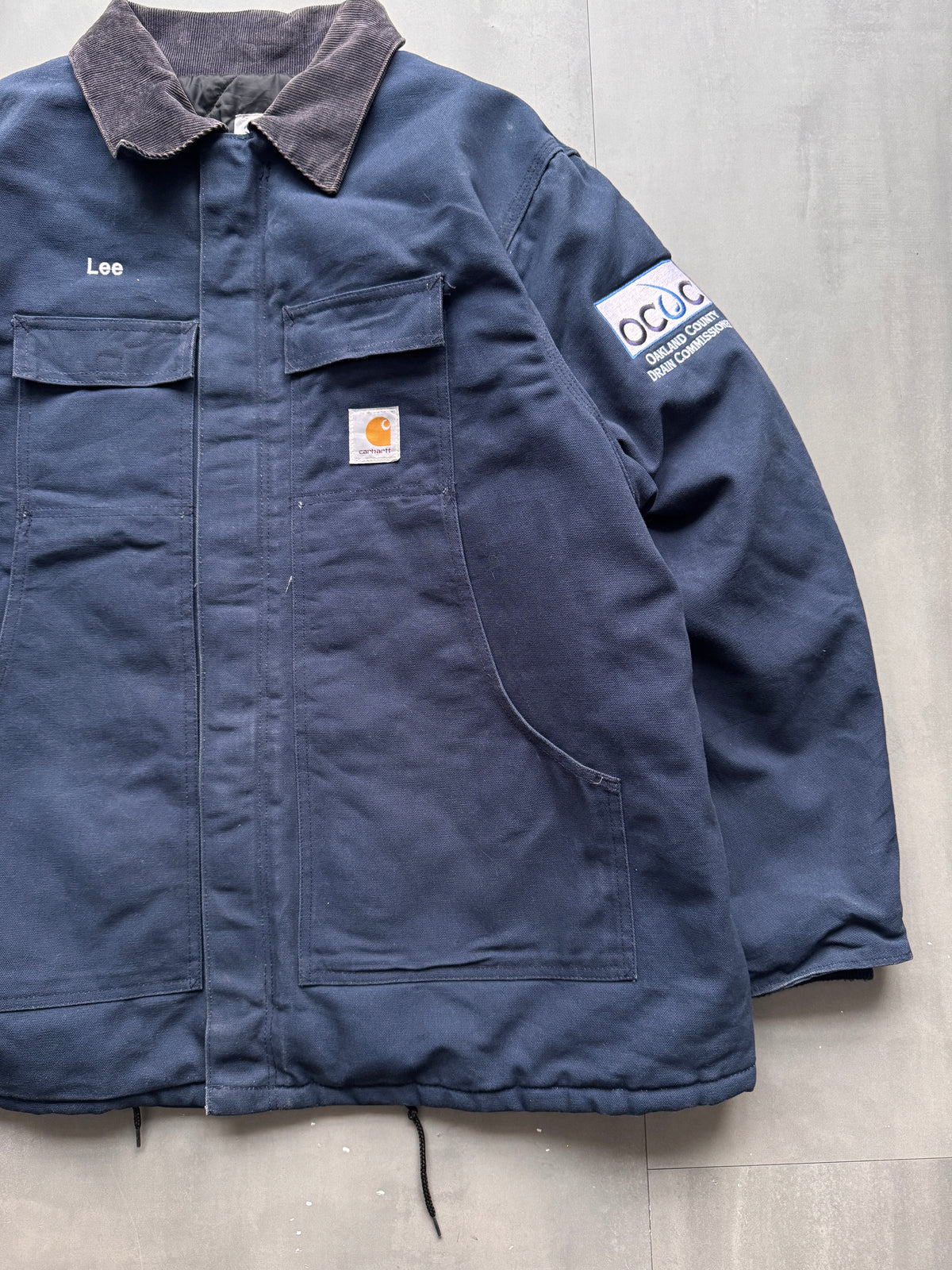 VINTAGE CARHARTT NAVY ARCTIC JACKET - XL