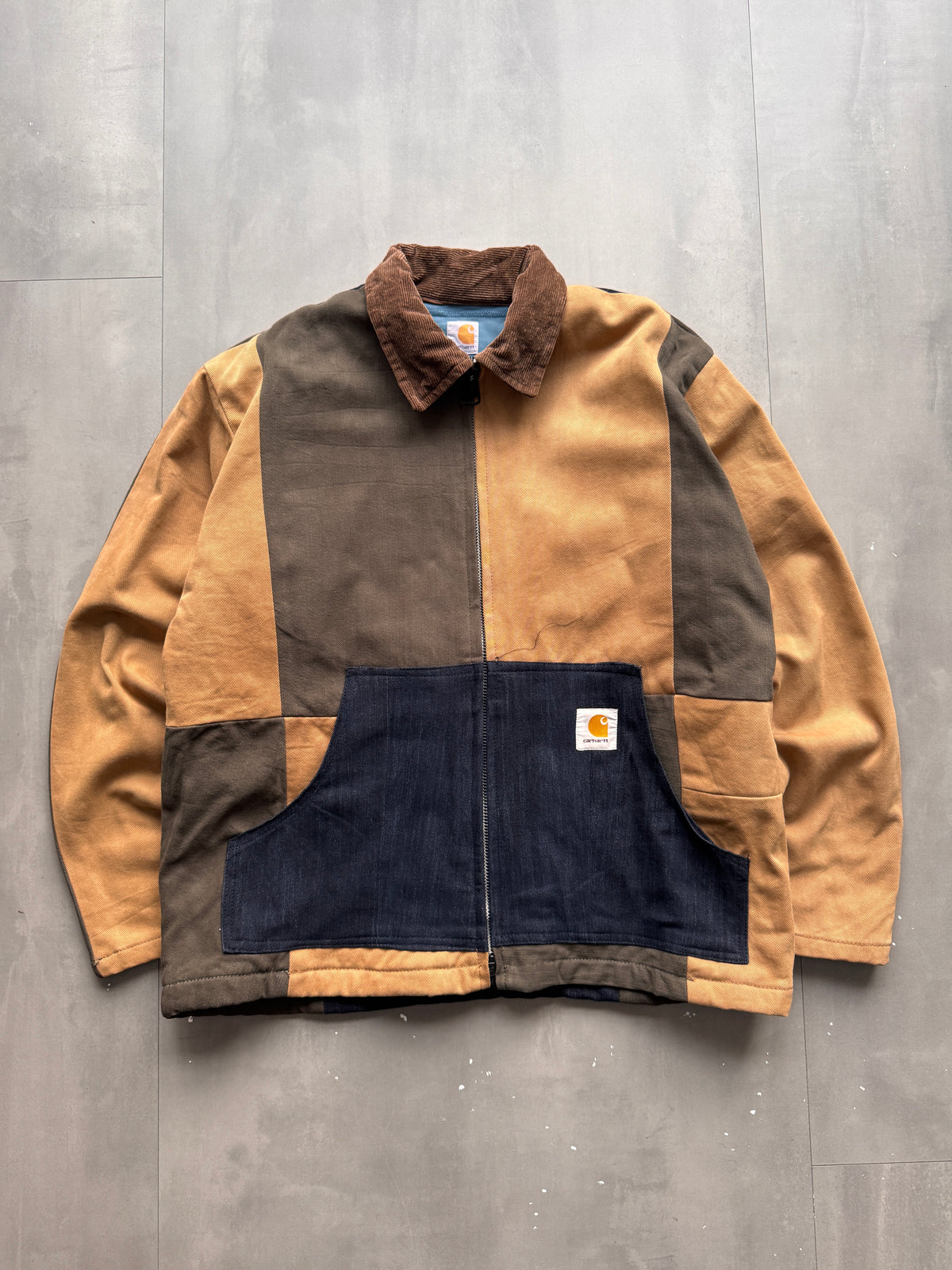 VINTAGE REWORKED CARHARTT MULTICOLOR DETROIT JACKET - L