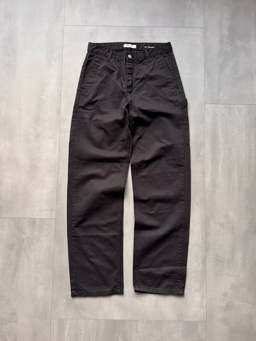 CARHARTT WIP BLACK CARPENTER PANTS - 25