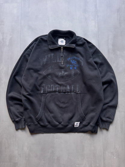 VINTAGE CHAMPION UNIVERSITY OF KENTUCKY BLACK 1/4 ZIP SWEATER - L