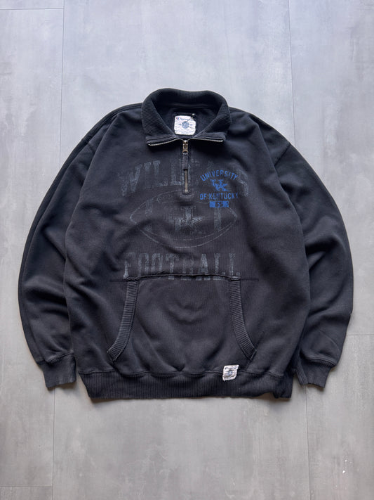 VINTAGE CHAMPION UNIVERSITY OF KENTUCKY BLACK 1/4 ZIP SWEATER - L