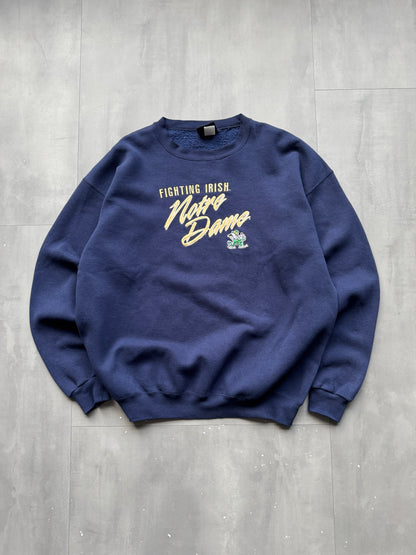 VINTAGE NOTRE DAME FIGHTING IRISH NAVY SWEATER - XL