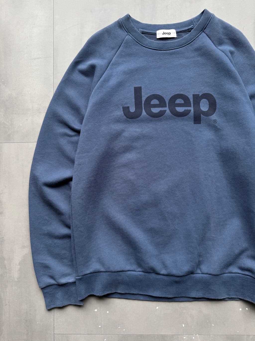 VINTAGE JEEP BLUE SWEATER - S