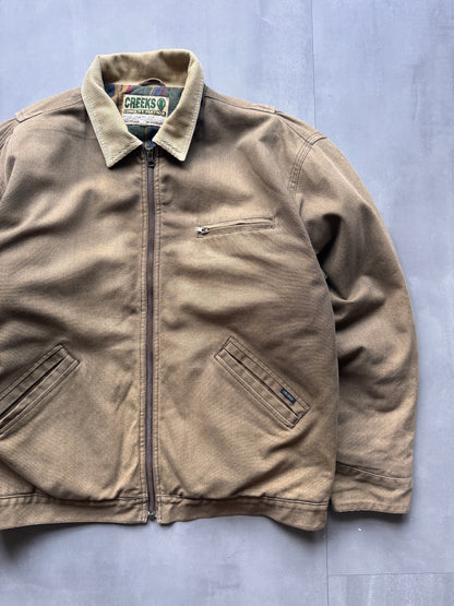 VINTAGE CREEKS LINED GREEN/GREY DETROIT JACKET - L