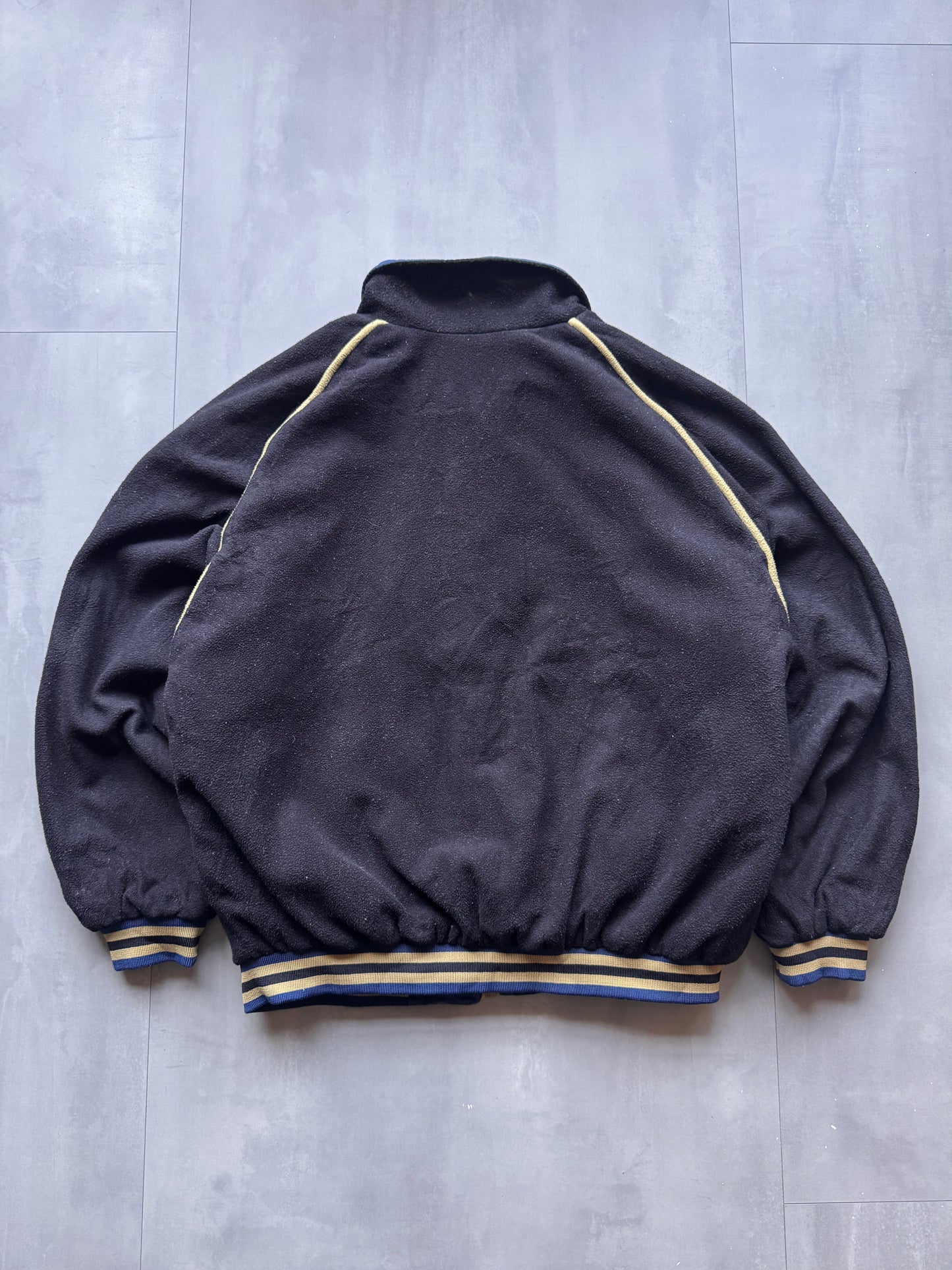 VINTAGE NFL LA RAMS REVERSIBLE FLEECE LINED JACKET - L