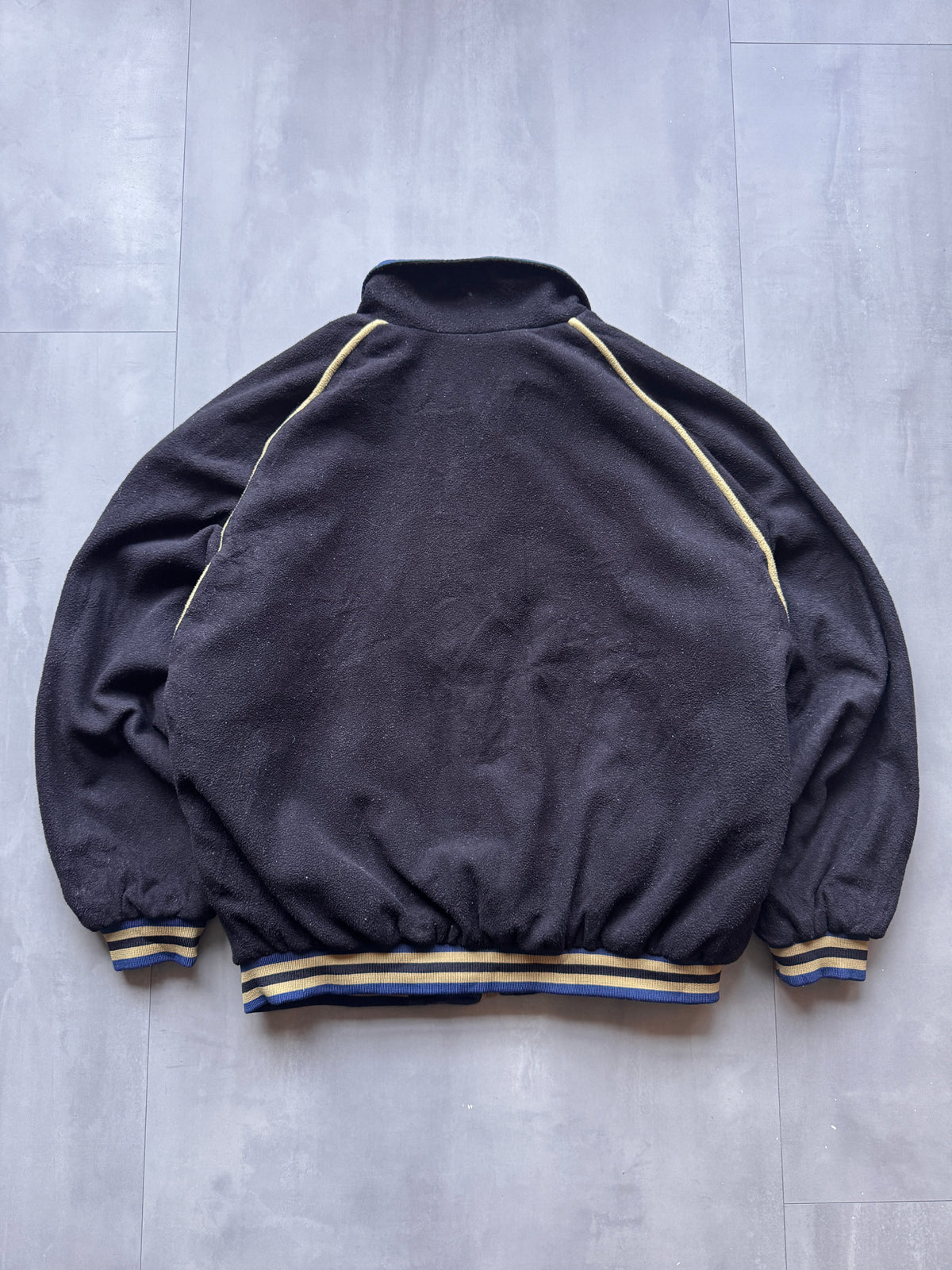 VINTAGE NFL LA RAMS REVERSIBLE FLEECE LINED JACKET - L