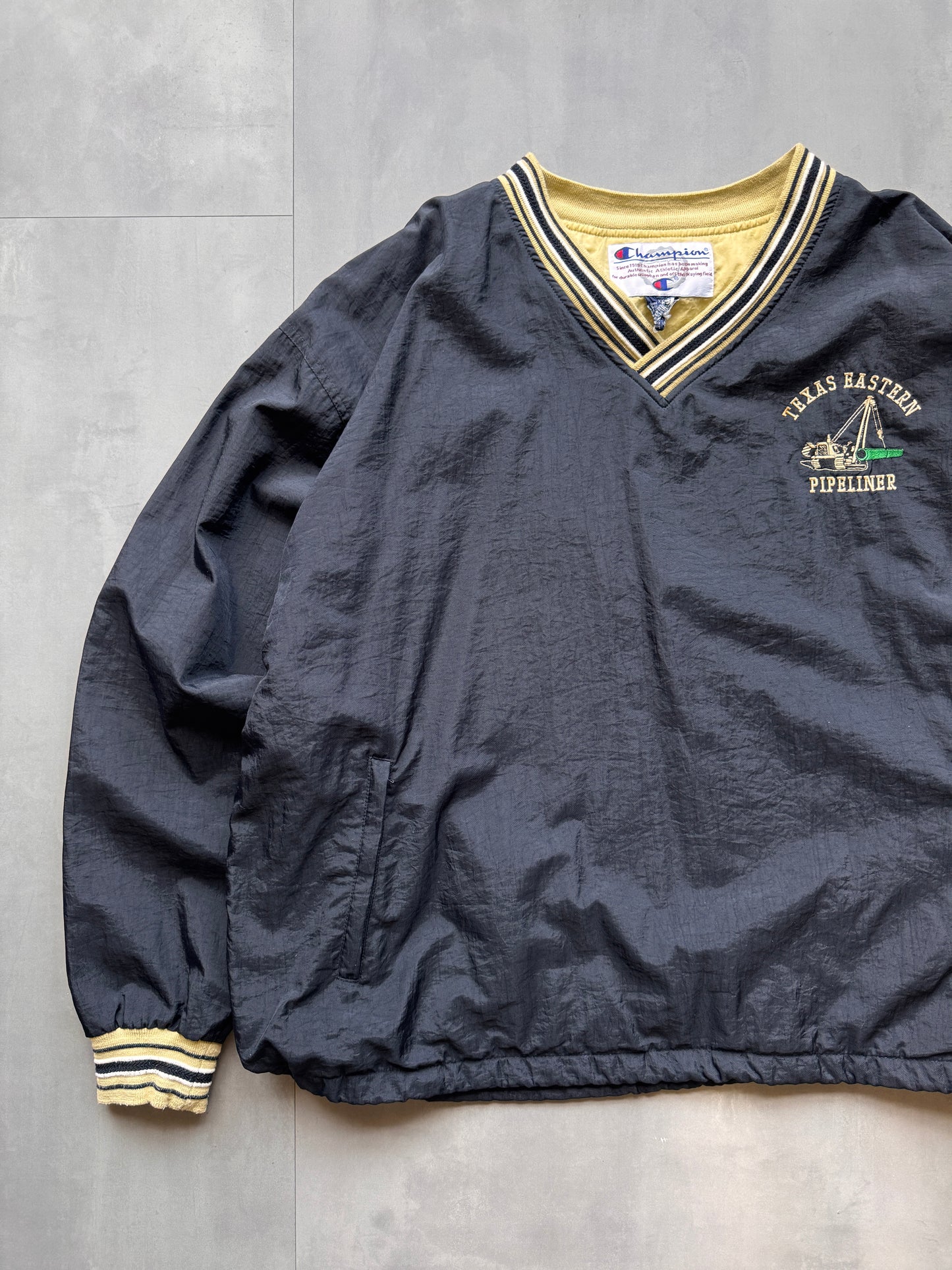 VINTAGE CHAMPION BLACK WINDBREAKER - XXL