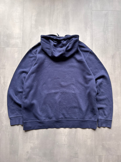 VINTAGE NIKE ROUND BALL CLASSIC NAVY HOODIE - XL