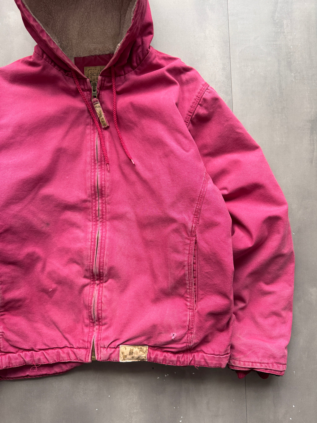 VINTAGE SMITHS PINK SHERPA LINED ACTIVE JACKET - M