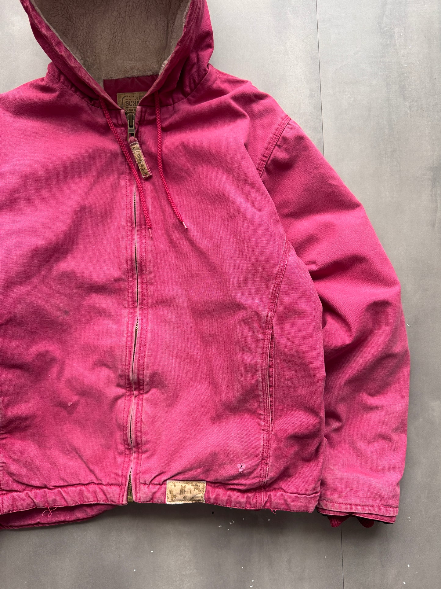 VINTAGE SMITHS PINK SHERPA LINED ACTIVE JACKET - M