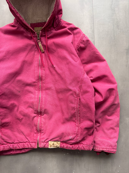 VINTAGE SMITHS PINK SHERPA LINED ACTIVE JACKET - M
