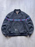 VINTAGE DAVIS JAMES NAVY AZTEC SANTA FE JACKET - L