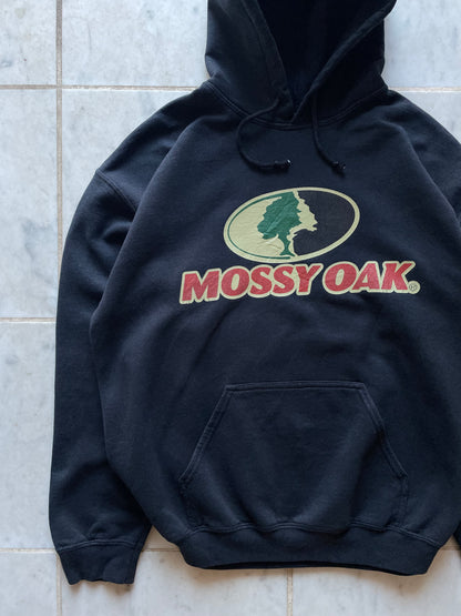 MOSSY OAK BLACK HOODIE - MEDIUM