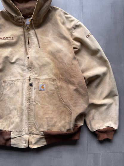 VINTAGE CARHARTT TAN FADED ACTIVE JACKET - XL