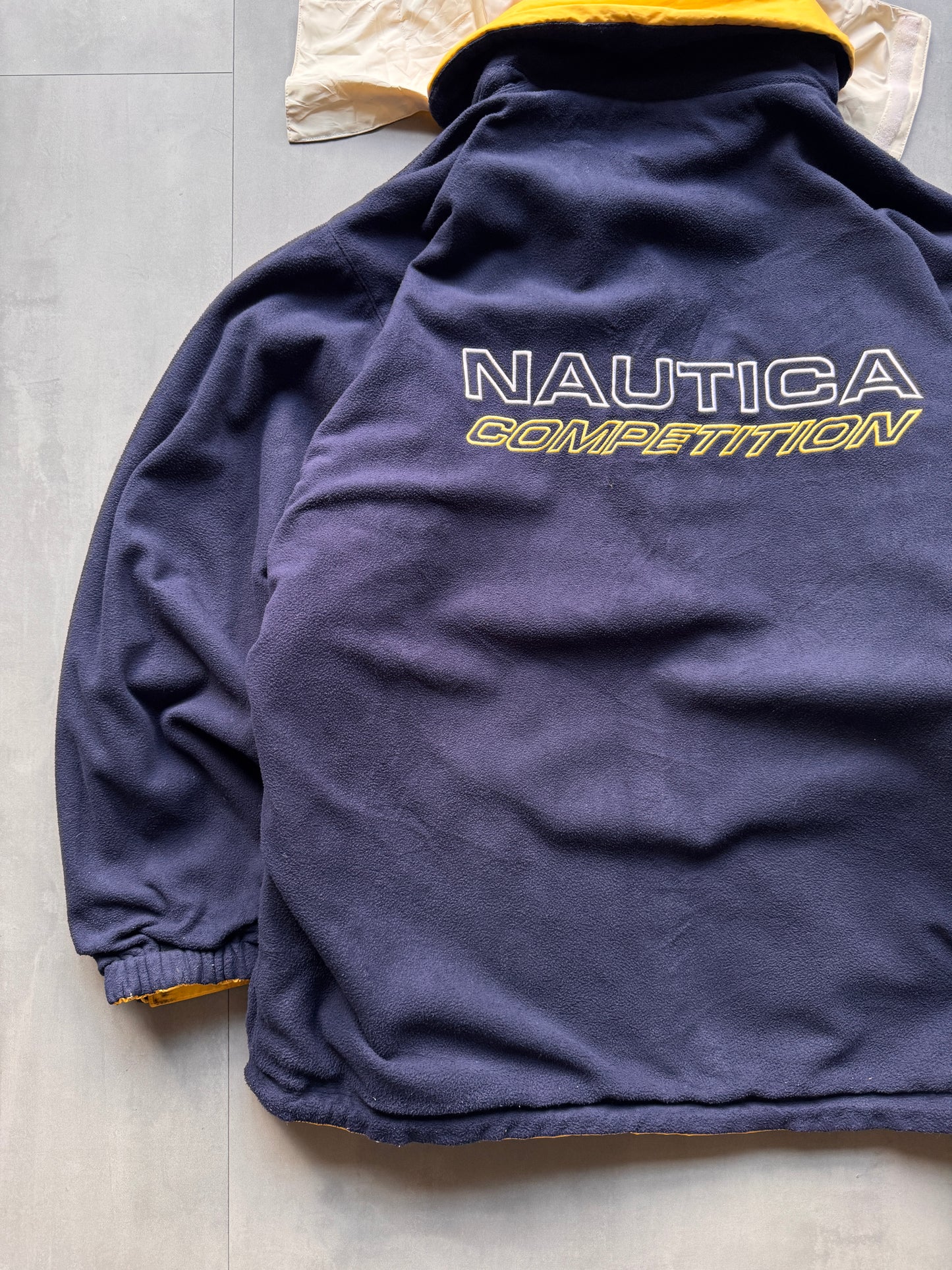 VINTAGE NAUTICA COMPETITION REVERSIBLE FLEECE LINED JACKET - XL