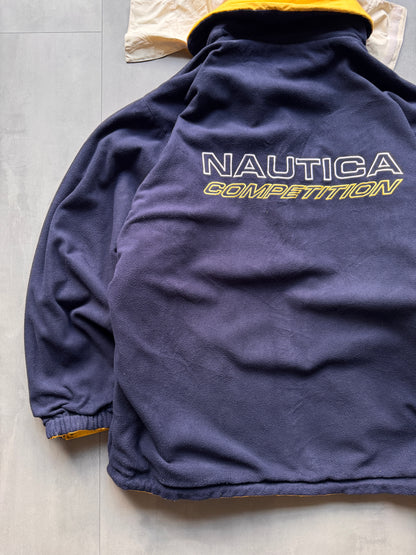 VINTAGE NAUTICA COMPETITION REVERSIBLE FLEECE LINED JACKET - XL
