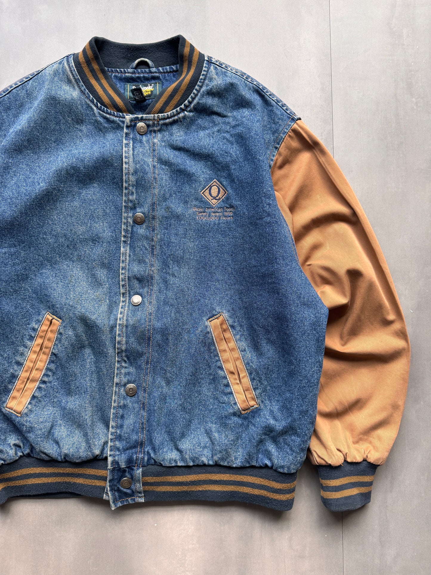 VINTAGE DUNBROOKE BASEBALL JACKET - M