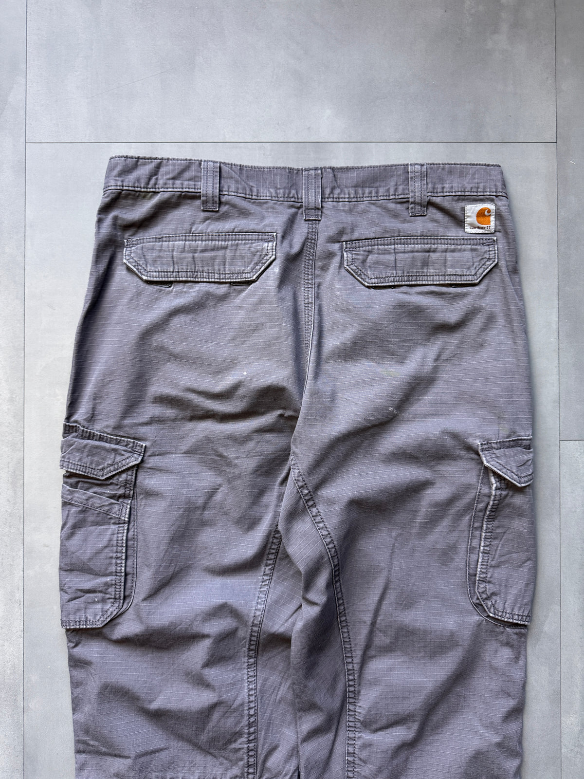 VINTAGE CARHARTT GREY RIPSTOP CARGO PANTS - 36