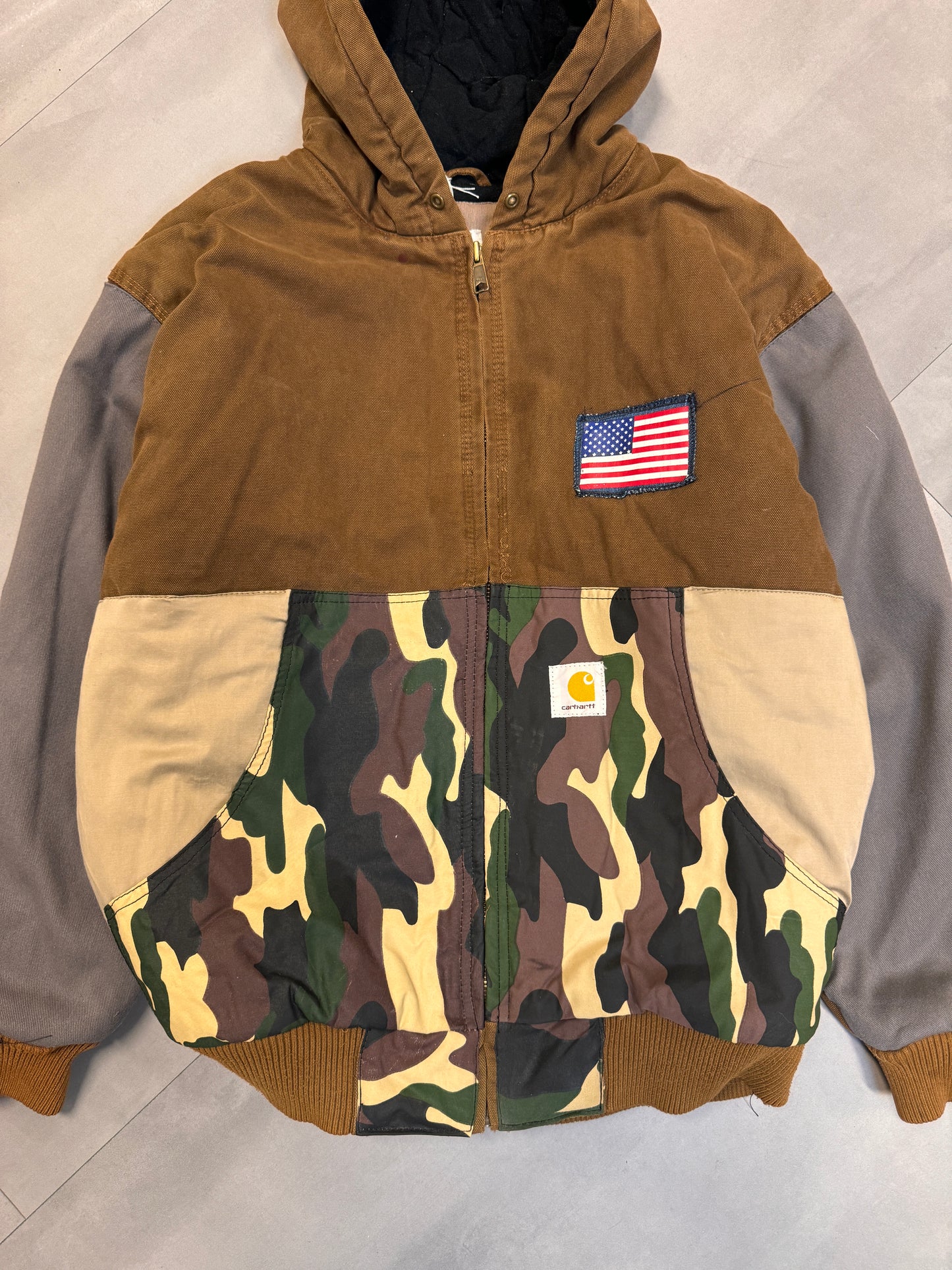 REWORKED CARHARTT MILITARY ACTIVE JACKET - MEDIUM