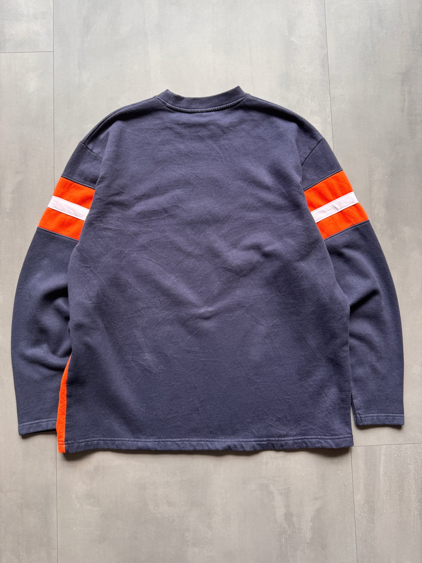 VINTAGE NFL CHICAGO BEARS NAVY/ORANGE SWEATER - L