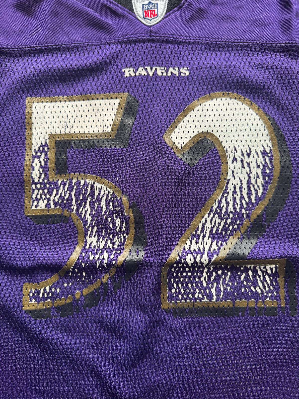 VINTAGE REEBOK NFL BALTIMORE RAVENS 'RAY LEWIS' JERSEY - XS