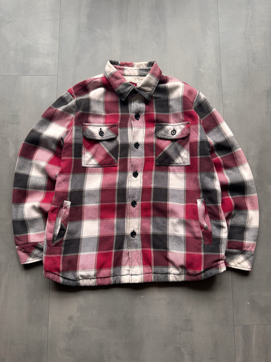 VINTAGE SHERPA LINED FLANNEL JACKET - L