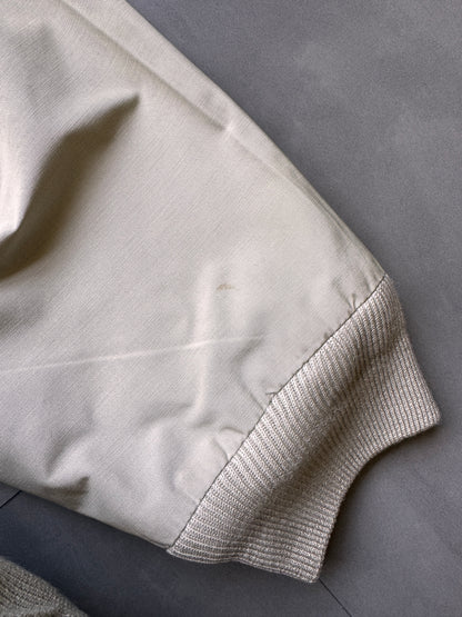 VINTAGE SCHOTT NYC BEIGE TRUCKER JACKET - L