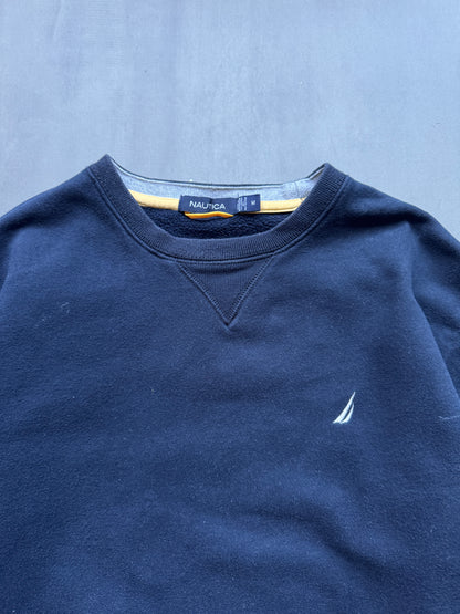 VINTAGE NAUTICA NAVY SWEATER - M