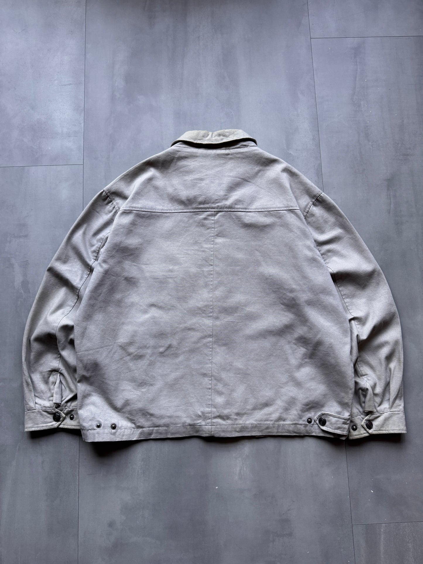 VINTAGE WEATHERPROOF CREAM TRUCKER JACKET - L