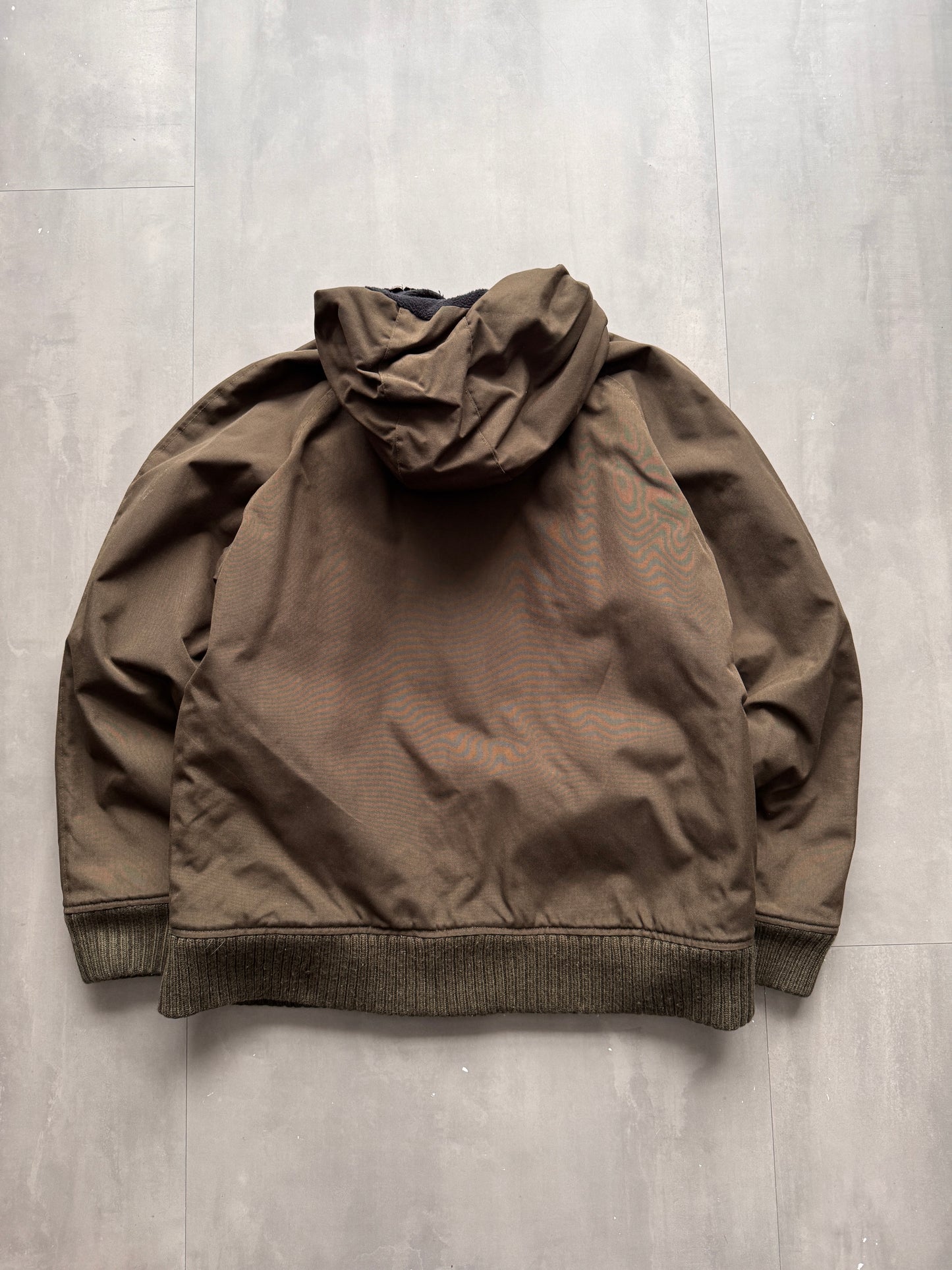 VINTAGE CARHARTT GREEN/OLIVE LINED JACKET - XL