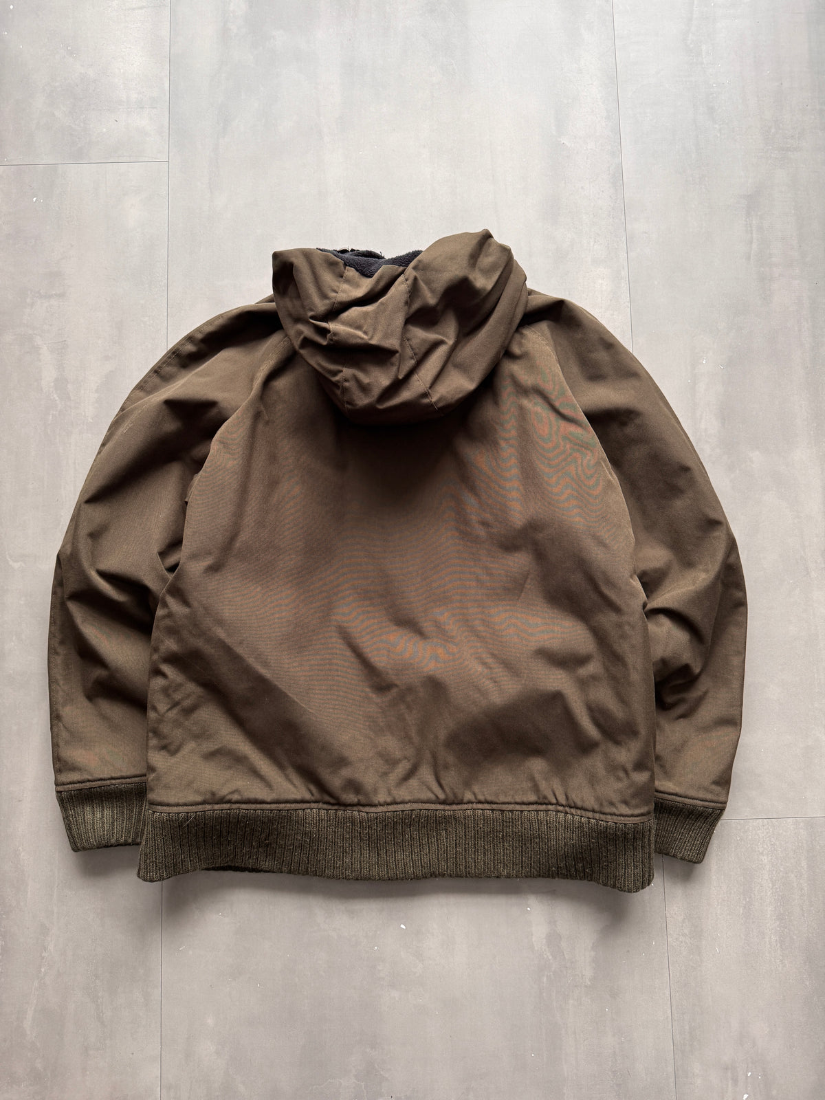 VINTAGE CARHARTT GREEN/OLIVE LINED JACKET - XL