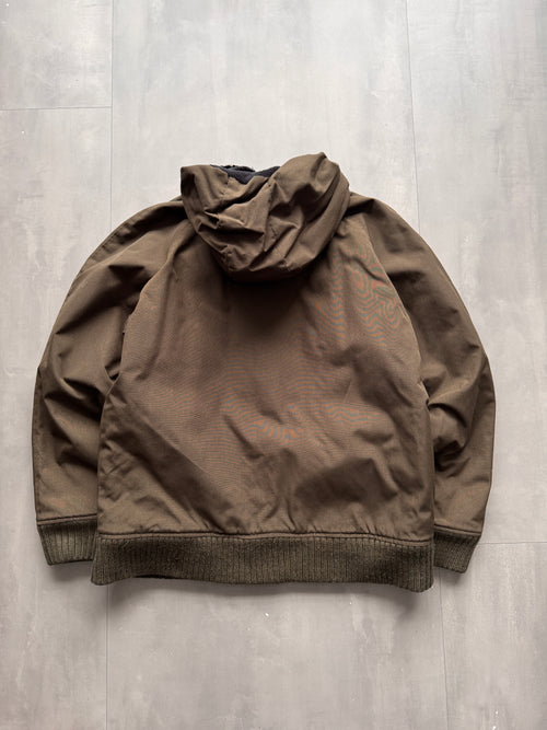 VINTAGE CARHARTT GREEN/OLIVE LINED JACKET - XL